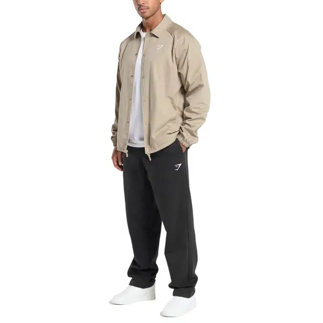 GYMSHARK Canvas Coach Jacket logo