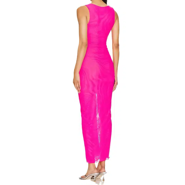 SUPERDOWN nelly sheer maxi dress
