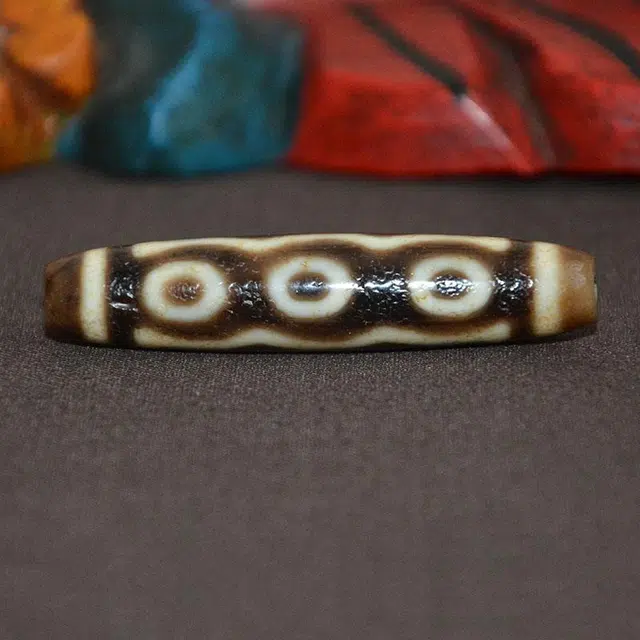 灵运宝 【师傅已加能量】#转运招财西藏藏区包浆药坑风化龙纹五眼天珠老矿风化油润包浆老料器磨损到位 玛瑙 吊坠 男女同款情侣款