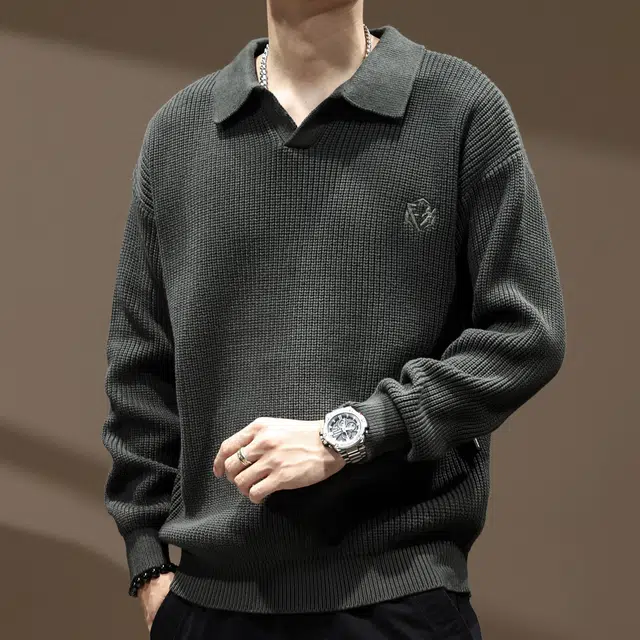 贵色 美式复古舒适休闲百搭长袖毛衣 男女同款