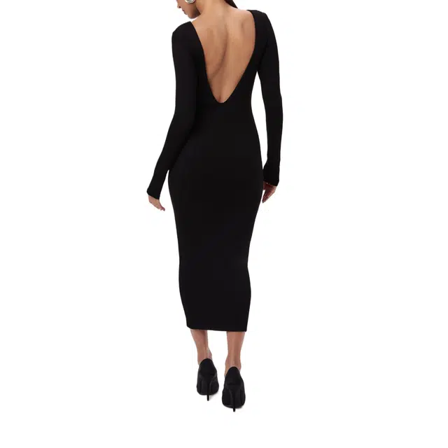 NAKED WARDROBE Open Back Midi Dress NW