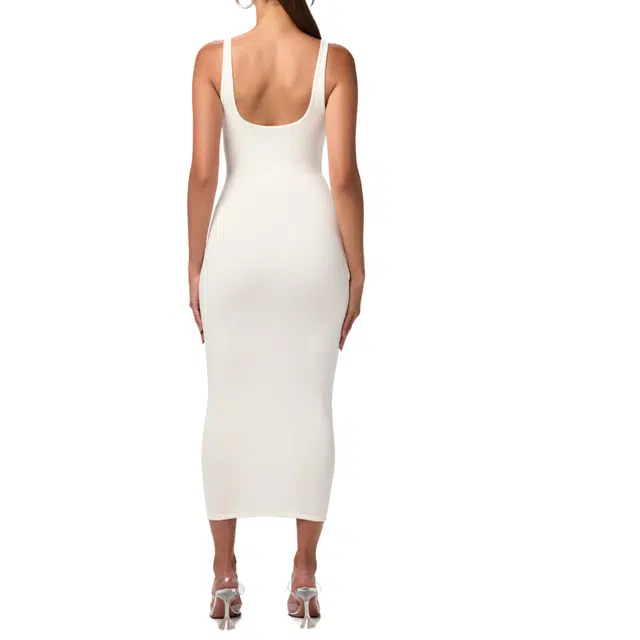 NAKED WARDROBE SCULPT TANK MIDI DRESS NW