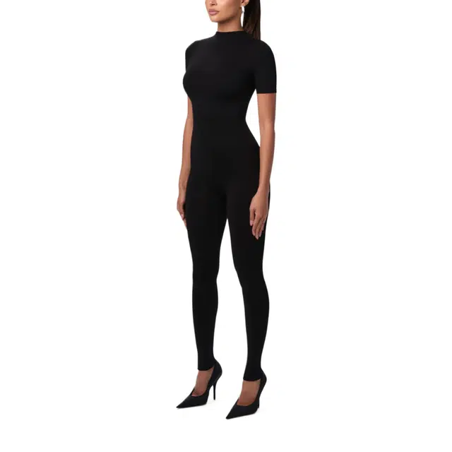 NAKED WARDROBE NW Sculpt Short Sleeve Jumpsuit