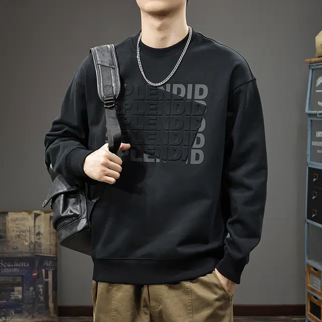 前进牛 美式经典潮流复古高街潮牌立体钢印极简风宽松休闲户外百搭卫衣 男款