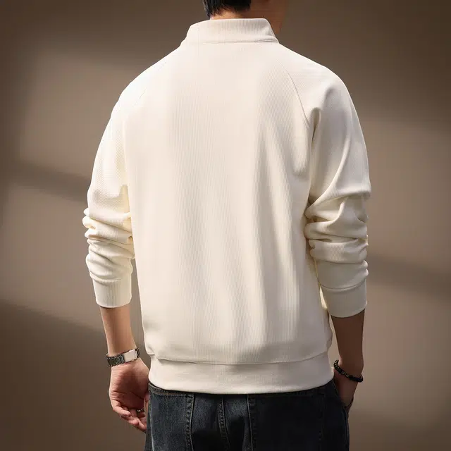 贵色 日系潮流百搭简约风纯色半拉链设计长袖潮牌高级感无性别穿搭休闲立领卫衣 男女同款