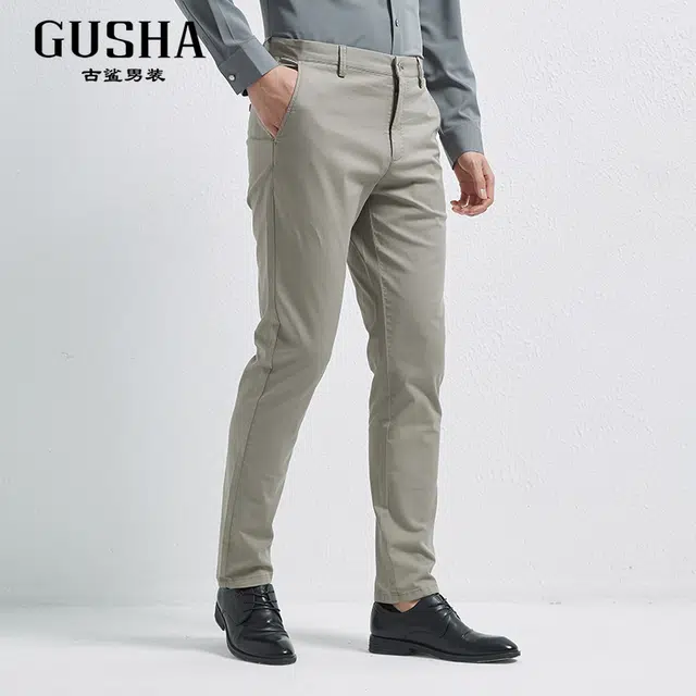 古鲨 时尚亲肤简约舒适百搭休闲裤 男款