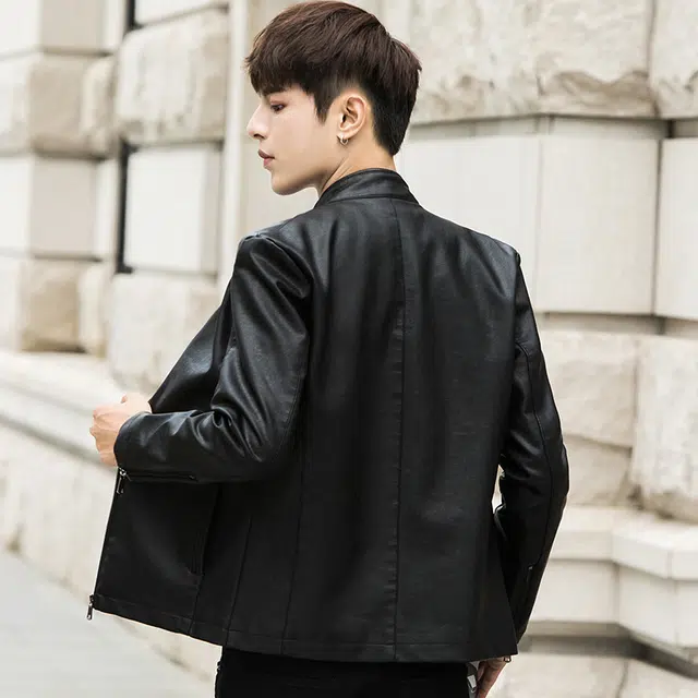 金盾 薄外套机车服潮流韩版休闲百搭薄款修身立领夹克 男款