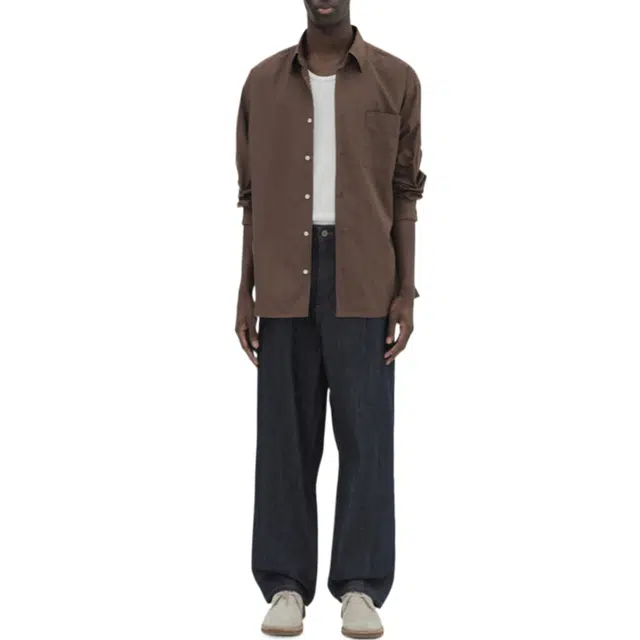 BESLOW COMFY ONE TUCK SELVAGE DENIM PANTS