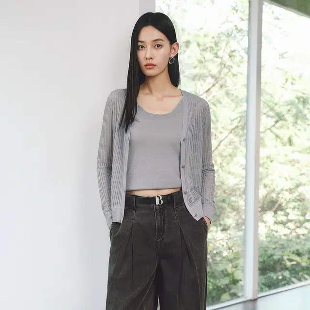 太平鸟 背心轻薄可拆卸针织衫 女款 灰色