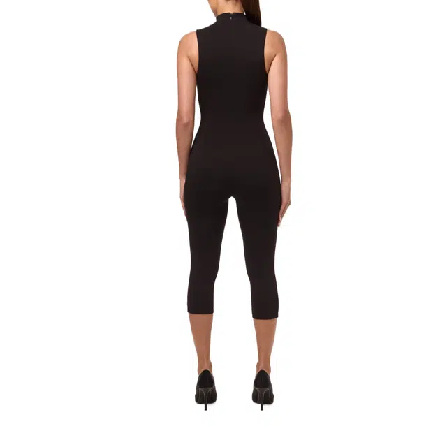 NAKED WARDROBE Sleeveless Capri Jumpsuit Smooth