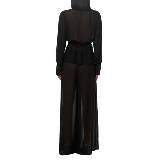 NAKED WARDROBE Chiffon Wide Leg Pants