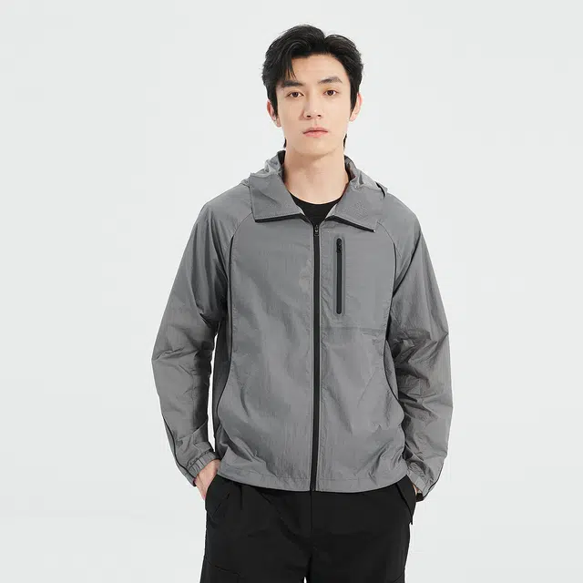 利郎 时尚都市连帽轻薄款防紫外线百搭防晒服 男款