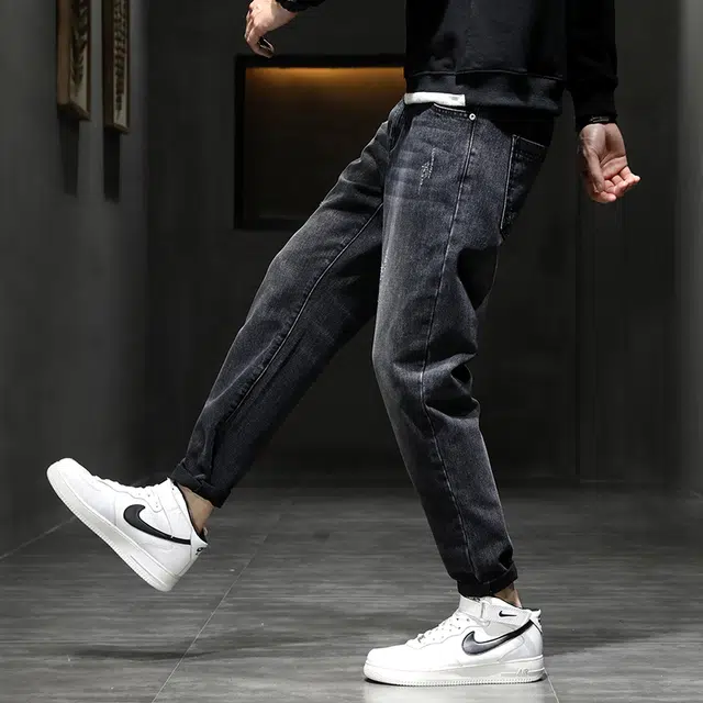 金盾 哈伦潮流日系宽松直筒牛仔裤 男款