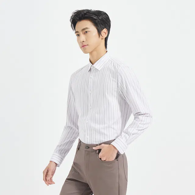 利郎 品位商务条纹质感休闲通勤衬衫 男款