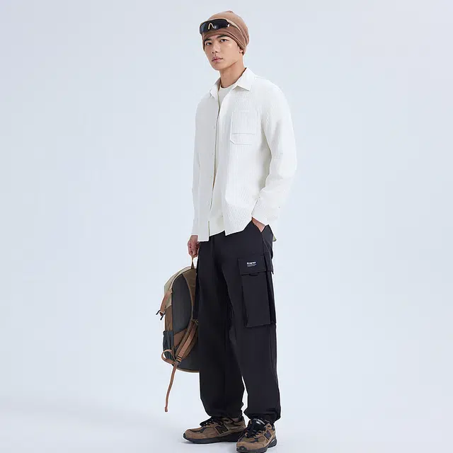 美特斯邦威 舒适百搭设计感格子衬衫式夹克外套 男女同款