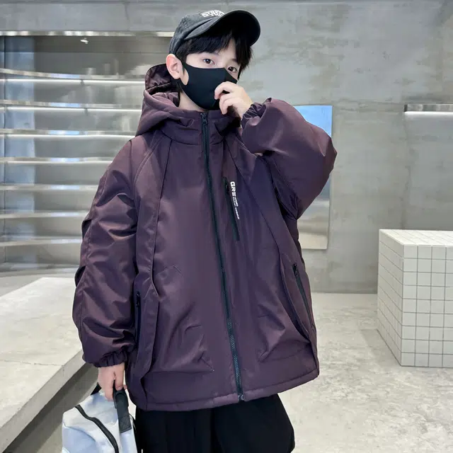 雅鹿棉衣 长袖连帽舒适简约 青少年