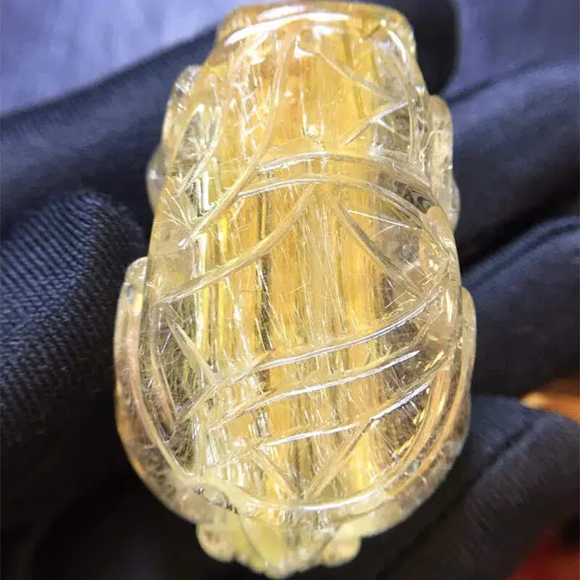 灵运宝 【师傅已加能量】转运招财貔貅项链巴西金发晶板钛猫眼原矿顺发水晶晶体干净磁场强#好运天然 钛晶 吊坠 男女同款情侣款