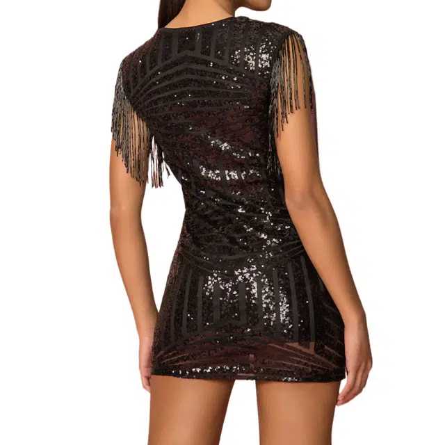 SUPERDOWN Carly Fringe Mini Dress