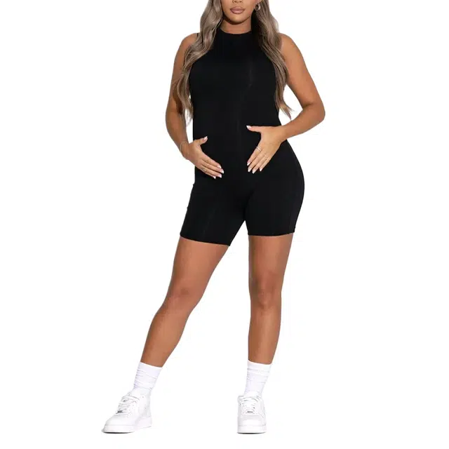 NAKED WARDROBE NW Sleeveless Mama Romper Baby Mama