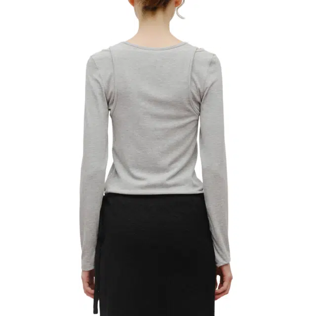 MARITHE FRANCOIS GIRBAUD LAYERED JERSEY LONG SLEEVE