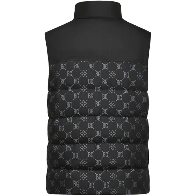 比音勒芬 静默复古老钱风穿搭舒适百搭时尚大气气质都市质感基础菱形格老花拼接立领白鸭绒马甲 男款