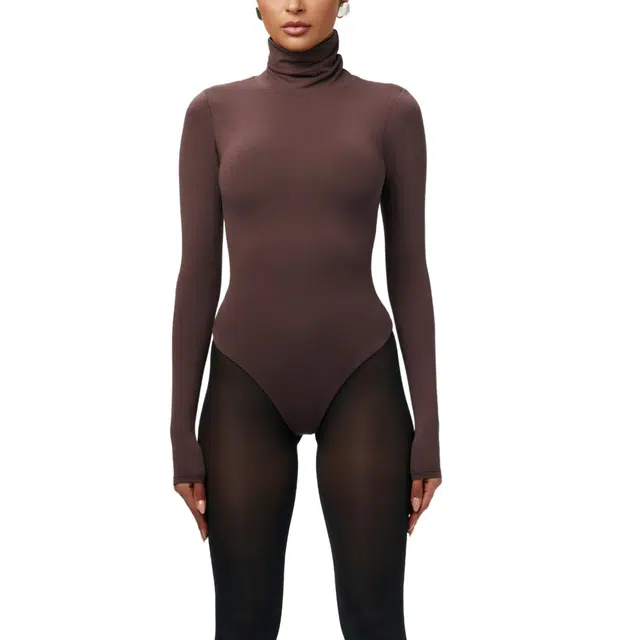 NAKED WARDROBE NW Turtleneck Bodysuit