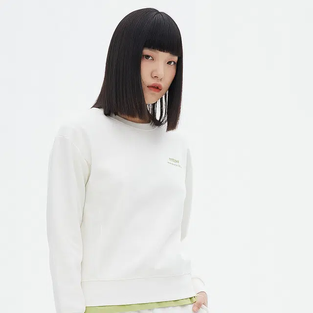 美特斯邦威 字母印花圆领套头宽松长袖卫衣 女款