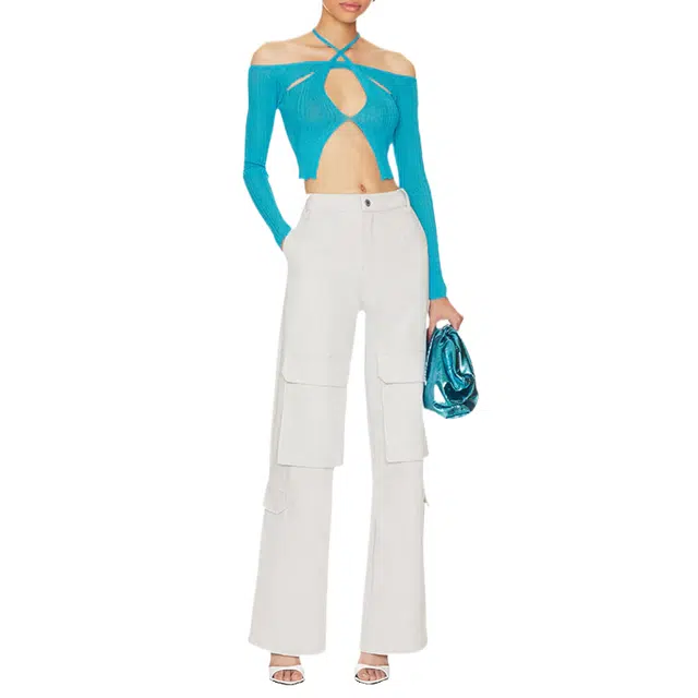 SUPERDOWN Reina Cut Out Knit Top