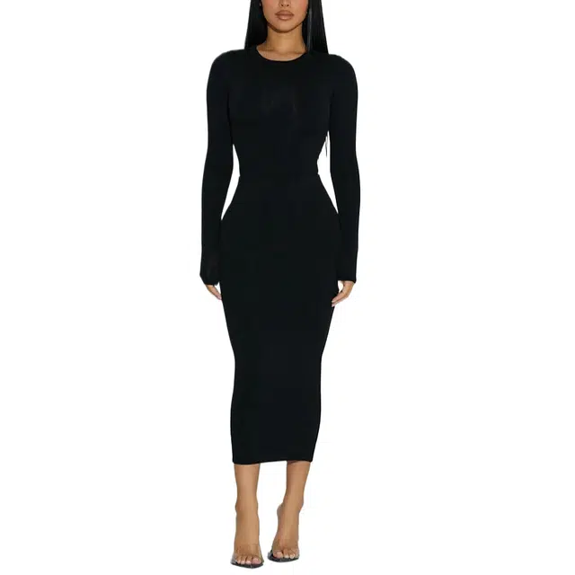 NAKED WARDROBE Sculpt Midi Skirt