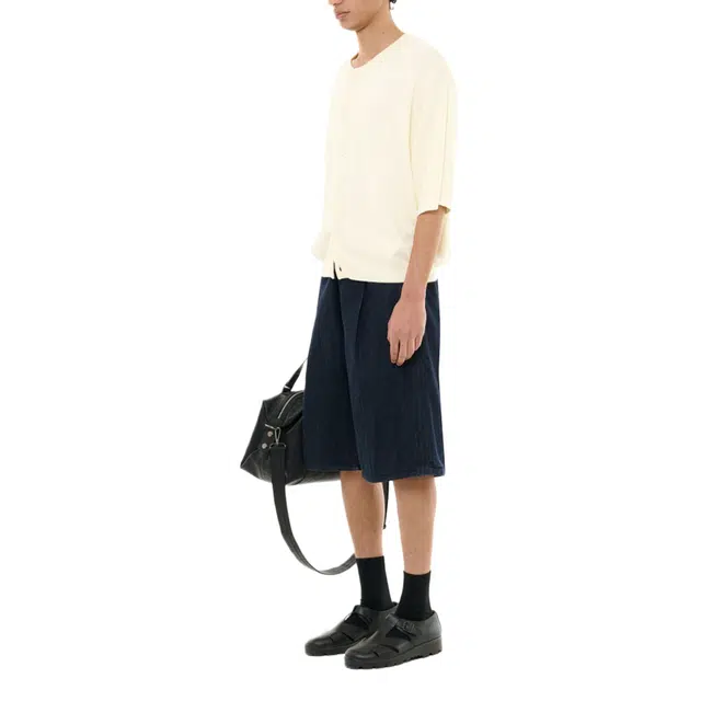 BESLOW WIDE FIT SELVAGE DENIM SHORTS INDIGO