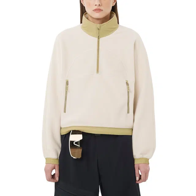 SALOMON Womens Half Zip Midlayer CHROMA CROPPED