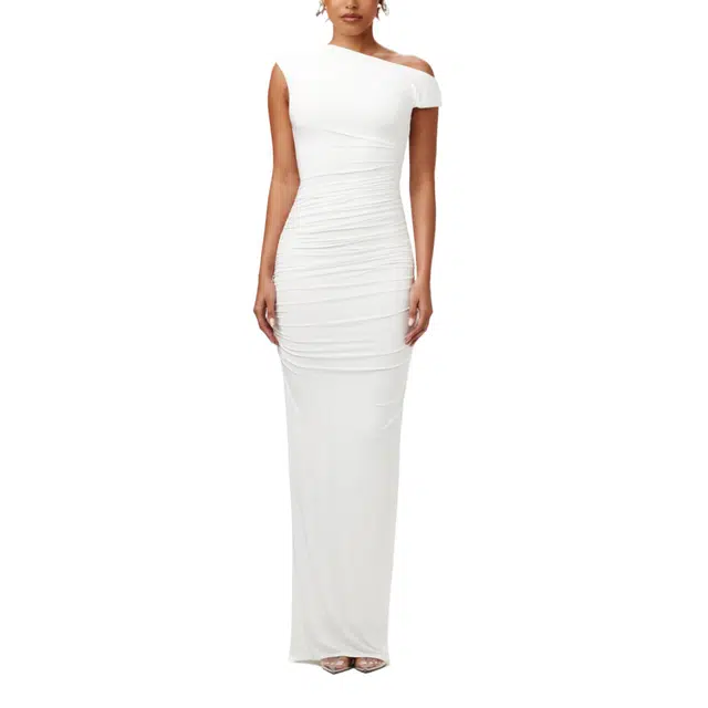 NAKED WARDROBE Hourglass Off-Shoulder Maxi Dress