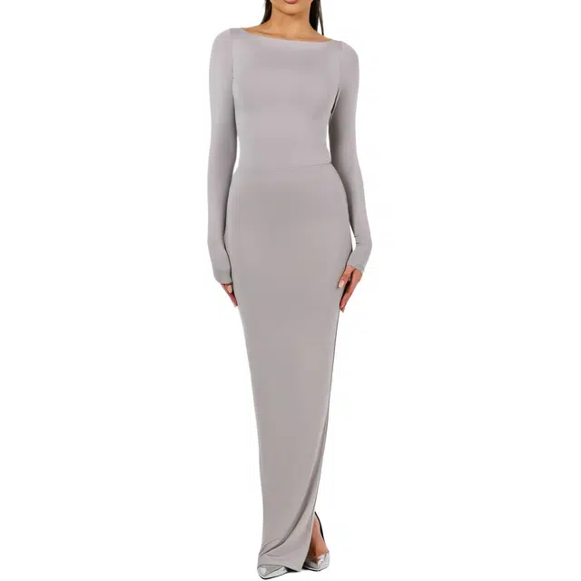 NAKED WARDROBE Butter Contour Maxi Skirt