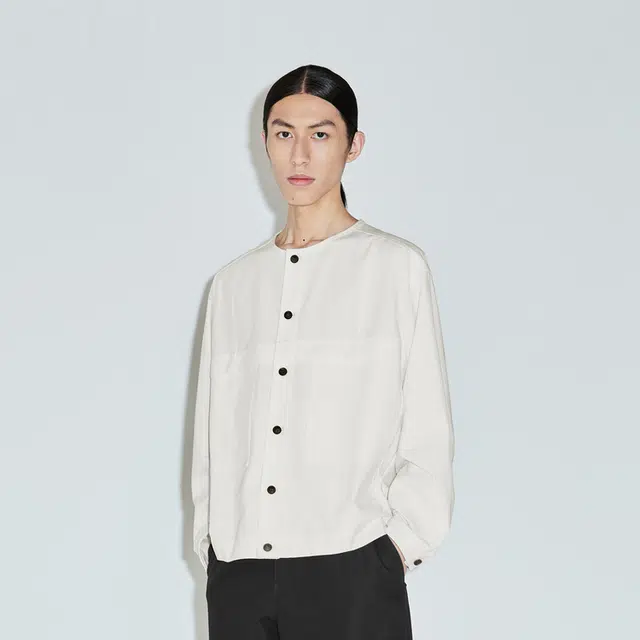 速写 纯色短款宽松大口袋夹克外套 男女同款