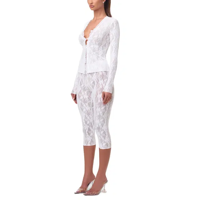 NAKED WARDROBE Cardigan Top Lace