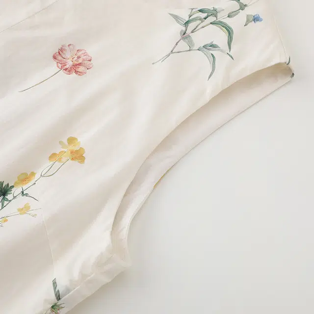 花蔓色 法式碎花背心裙甜美碎花夏季款设计宽松花苞长裙子无袖连衣裙 女款