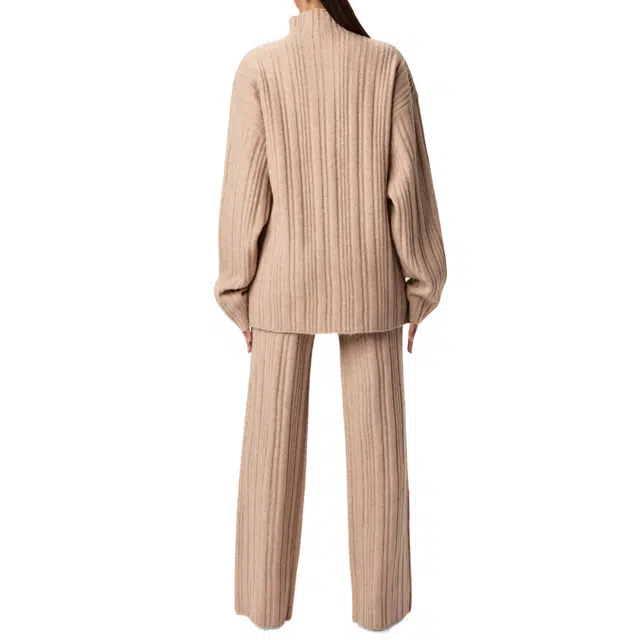 NAKED WARDROBE Ribbed-Knit Oversized Sweater Top Knits