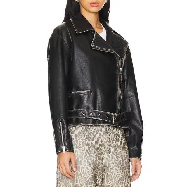 SUPERDOWN Lana Faux Leather Jacket