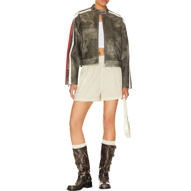 SUPERDOWN Mandi Faux Leather Moto Jacket