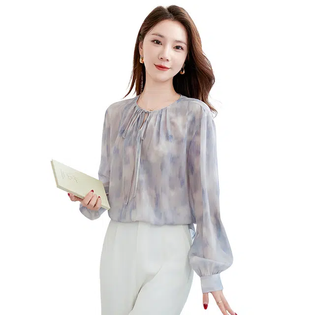 水墨佳人 桑蚕丝印花衬衫 女款