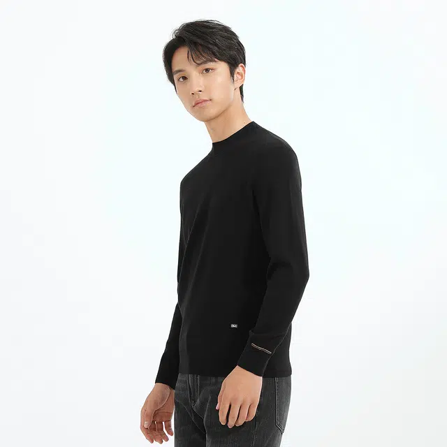 利郎 可机洗半高领提花易打理质感简约百搭冬季毛衣 男款