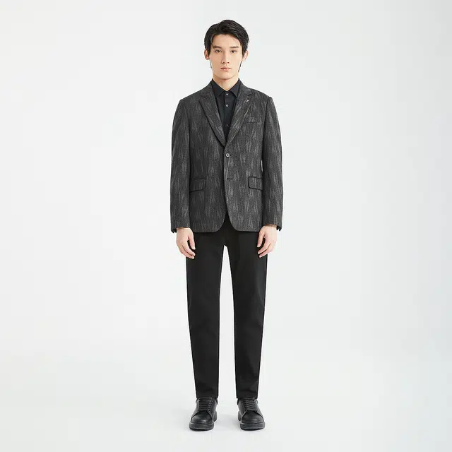 利郎 时尚都市保暖绵羊毛秋季大衣 男款