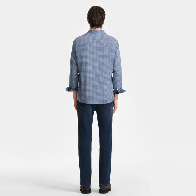 比音勒芬 暖绒秋季休闲简约水洗亲肤暖绒牛仔裤 男款