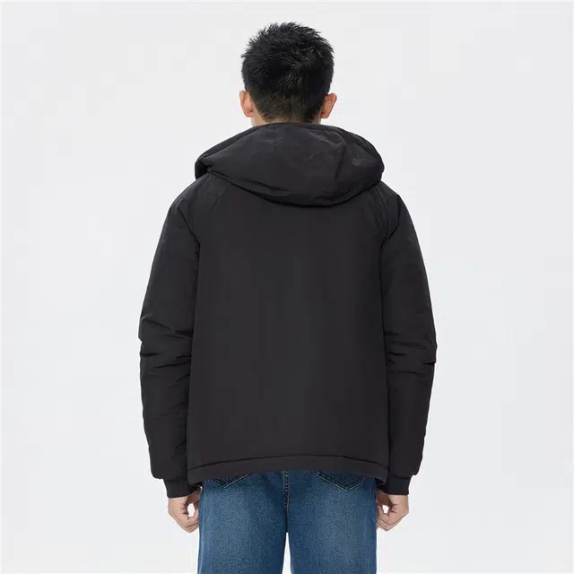 佐丹奴 连帽拉链口袋梭织棉衣外套棉服 男款