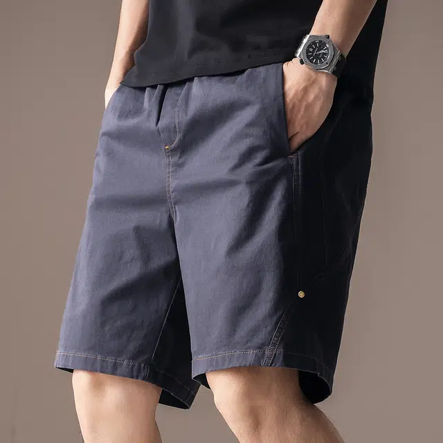 贵色 美式百搭宽松高端山系拼接复古港风学生潮流五分工装短裤 男女同款