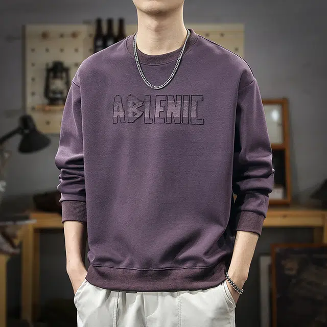 遨宇 美式复古休闲潮流经典圆领卫衣 男款