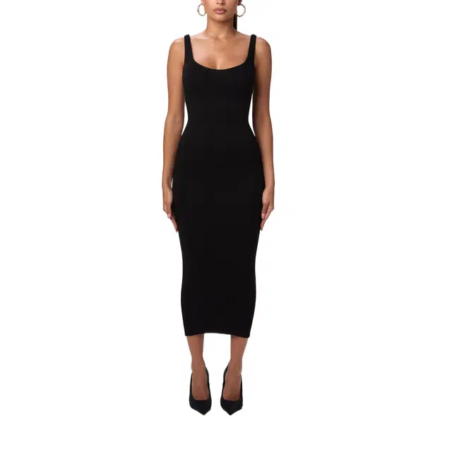 NAKED WARDROBE SCULPT TANK MIDI DRESS NW
