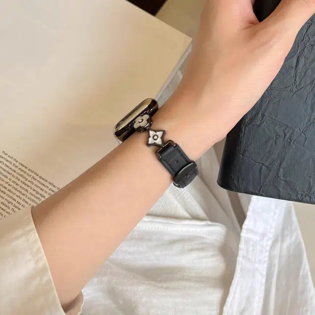 老佳 苹果适用 手表表带 皮质 金属材质 接头皮质表带男女通用