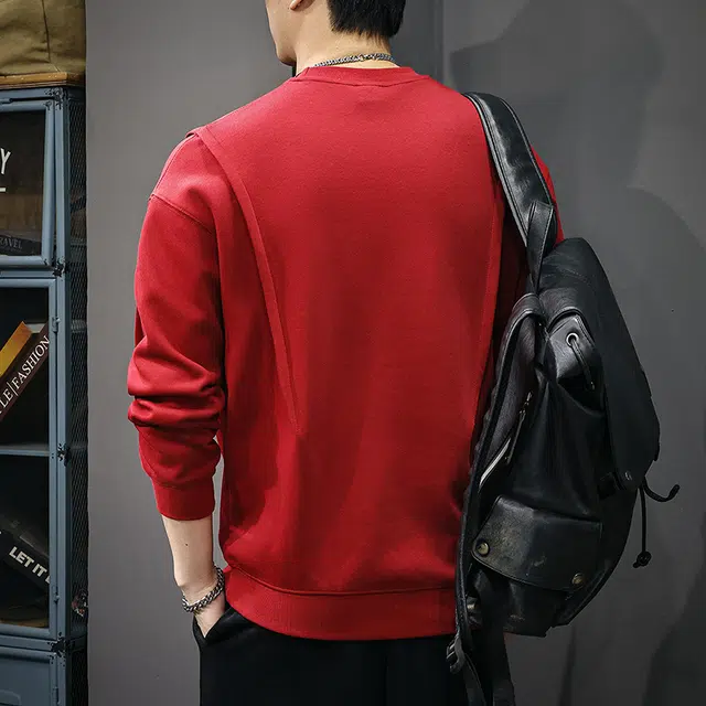 前进牛 美式经典复古潮牌极简风轻奢高级感秋季设计感宽松休闲户外百搭潮流上衣卫衣 男款