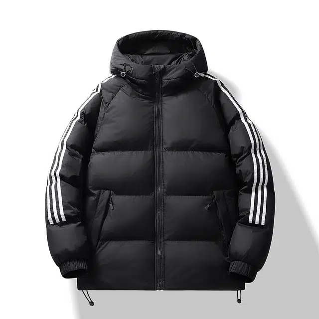 马员外 休闲厚保暖连帽百搭时尚简约宽松棉服 男款